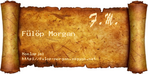 Fülöp Morgan névjegykártya
